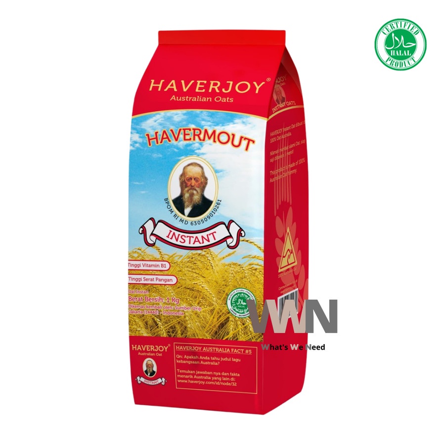 

Haverjoy Hovermout Instant Oats 1 kg - Australian Oats / Oatmeal