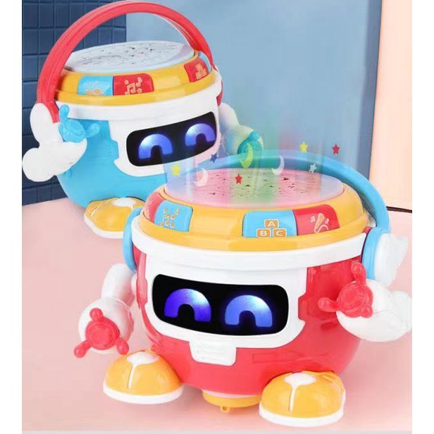 [FUNNY]Mainan Robot Drum Canggih Multifungsi Bisa Jalan Dan Music Serta Lampu Cantik Warna Warni / Multifunction Robot Music Piano And Drum With Lightning