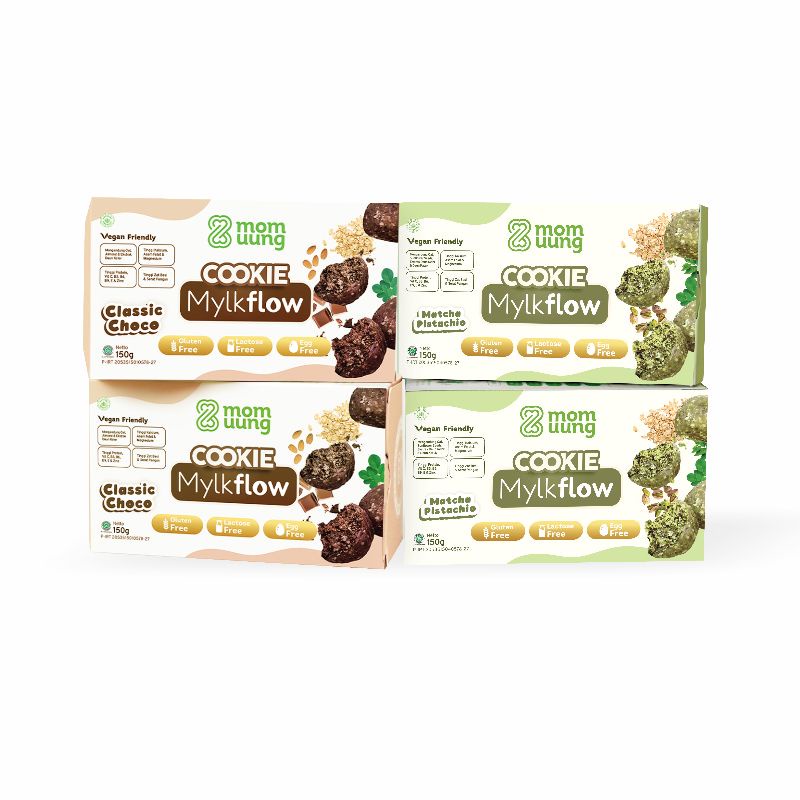 Mom Uung Cookies Mylkflow Pelancar Asi / Momuung Cookie Kukis Sehat Asi Booster 150gr