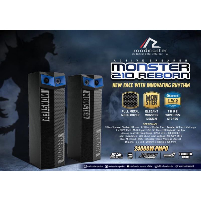 speaker roadmaster monster 210 manual 2x10inch original