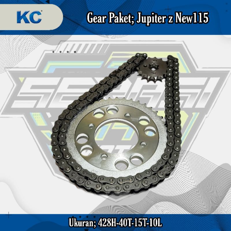 KC GEAR PAKET JUPITER Z NEW115 / JUPITER Burhan (428H-40T-15T-110L)