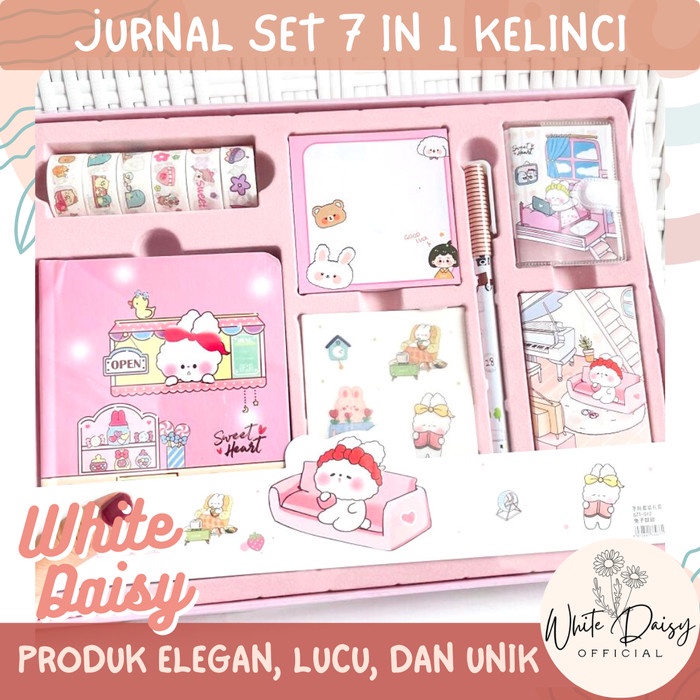 

(COD) Jurnal set 7 in 1 Kelinci hadiah ulang tahun tukar kado hampers lucu