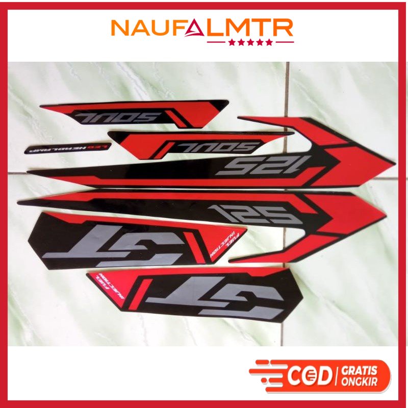 Stiker Striping yamaha Soul gt 2015 hitam