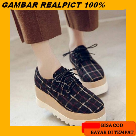 [ Original Import ] Sepatu Boots Velco Wanita Korea Import Premium Quality Si185 Wedges Wanita Sepat