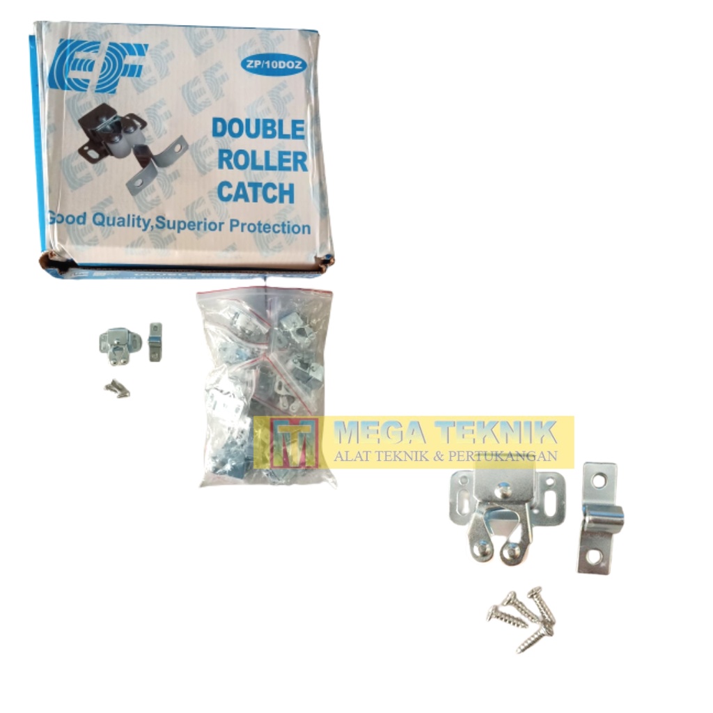 [12 Pcs] Gerendel / Slot / Selot Pintu Jepit Coklat Putih Kuning - Pengunci Pintu Serbaguna