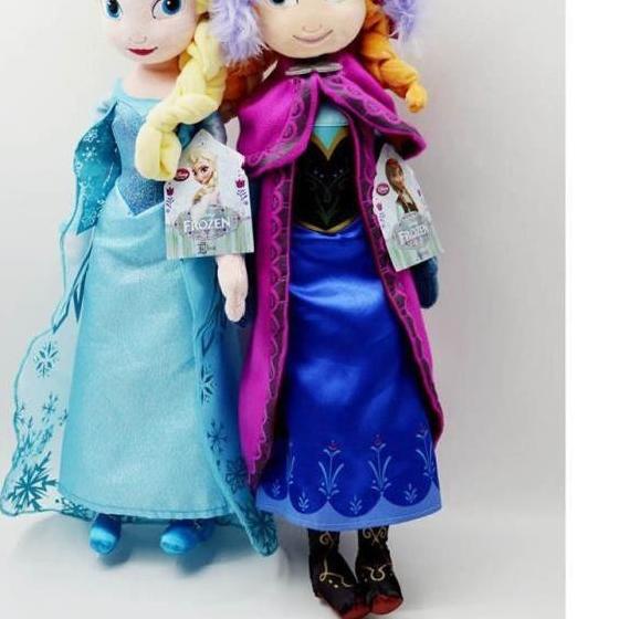 Boneka Plush Disney Frozen Elsa/Anna 50 cm - Mainan bayi - mainan anak - Anna
