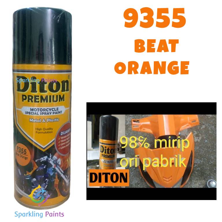 Pilox Diton Premium Beat Orange 9355 400ml Cat Oranye Honda Pylox Pilok Oren Tahan Bensin