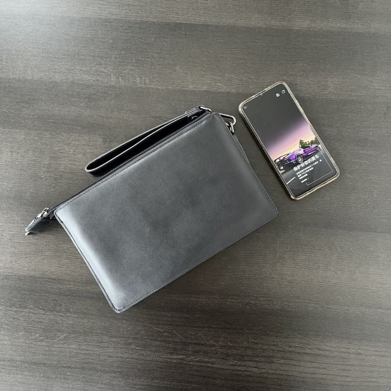 Clutch Tumi Alpha Bravo Zip Leather Handbag Tas Tangan Mirror Quality