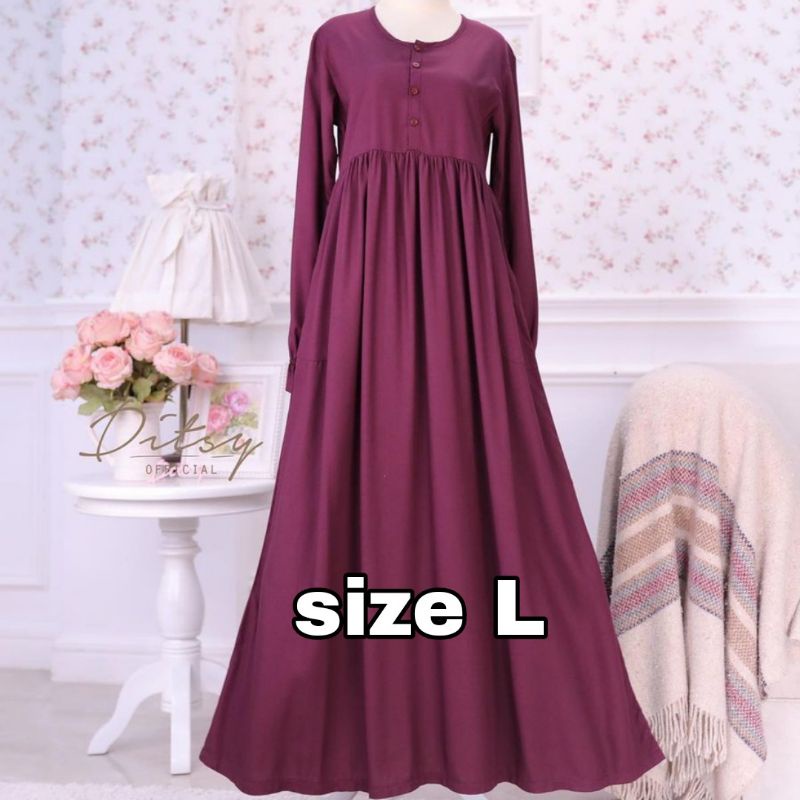 Piannura Mauvewine Loungewear size L Gamis Daster Ditsy Juni 2022