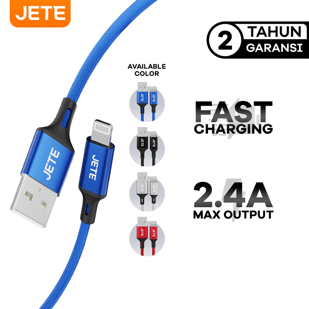 Kabel Data Kabel USB Iphone Lightning Fast Charging JETE Spark - Garansi 2 Tahun