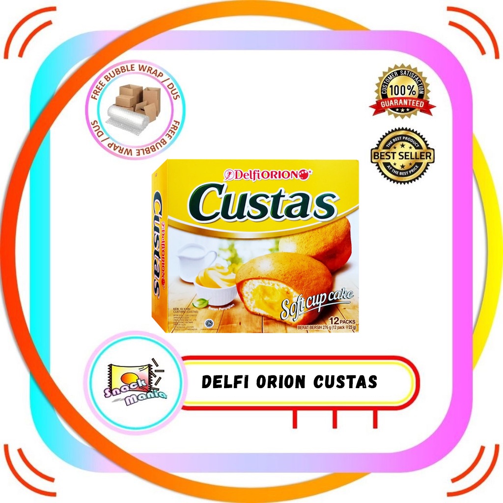 

Delfi Orion Soft Cup Cake Custas 276 Gr 12x 23 gr Kue Custard