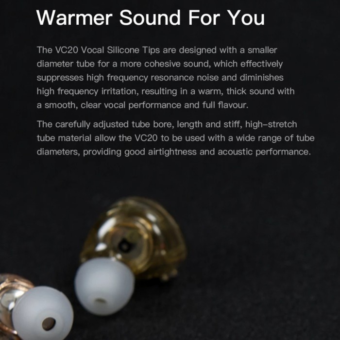 Whizzer VC20 Vocal EasyTips Eartips Earphone IEM Replacement