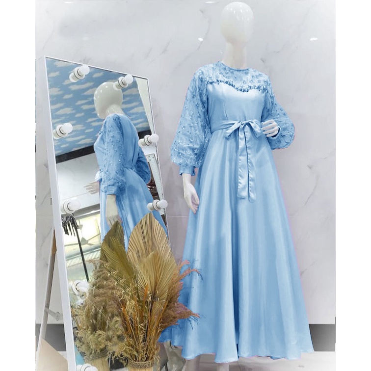 O2 Fashion / Mila dress tersedia ukuran M L XL dan XXL  dress model terbaru dress pesta dress cantik FASHION MUSLIM