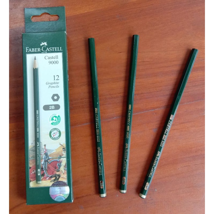 

(1pcs)Pensil Faber-Castell 9000 Pensil Ujian 2B Castell (Original)