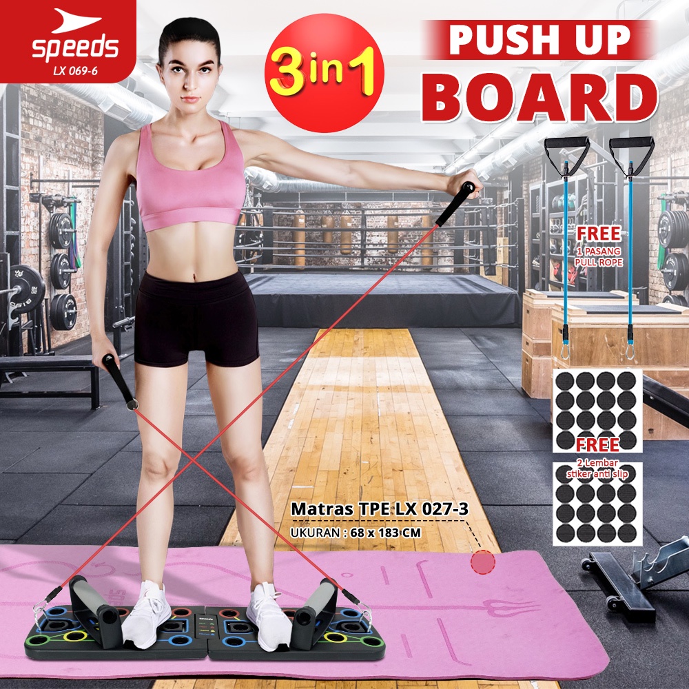 SPEEDS Push up Stand Push Up Gym Fitness Handle Push Up Press Up Handles Alat Bantu Push Up 069-6