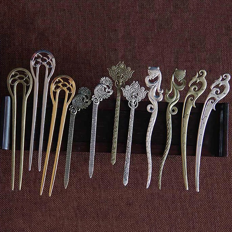 Bronze Vintage Hair Sticks Headbands Lady Hairpins