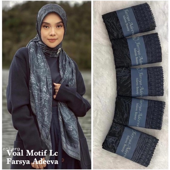 HIJAB SEGI EMPAT MOTIF VOAL DEENAY LASERCUT KW JILBAB SEGIEMPAT MOTIF