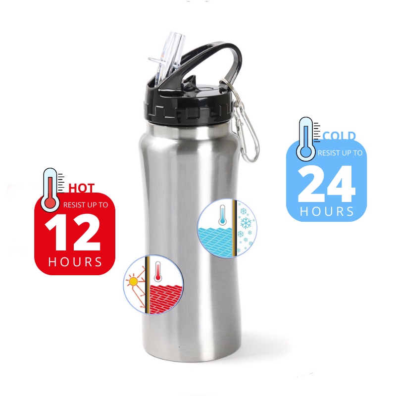 CEO Botol Minum Olah Raga Aluminium Stainless Steel 750ml