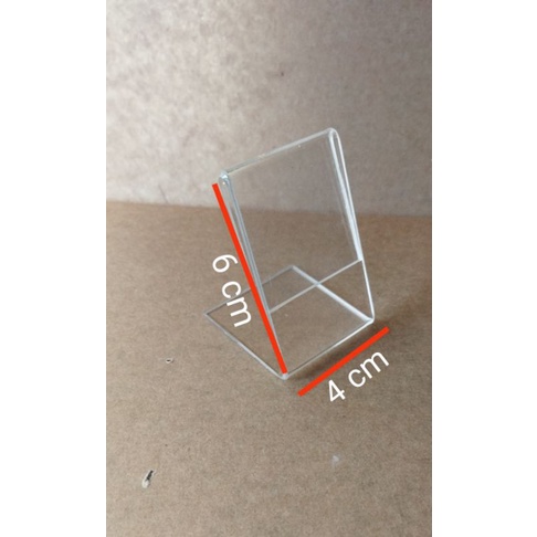 

akrilik display price taq uk 4 x 6 cm L portrait