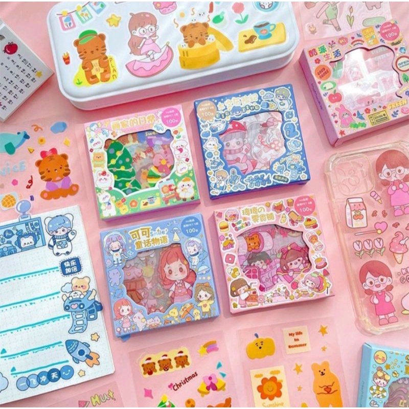 

Stiker set korea isi 100 lembar