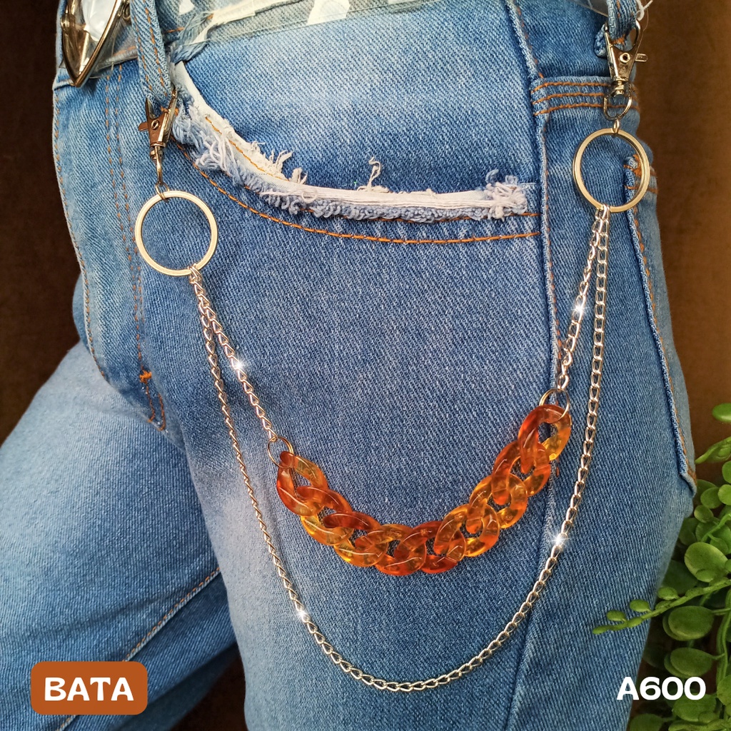Rantai Celana - Chain Belt Gesper Ikat Pinggang 2 Layer Estetik - A600