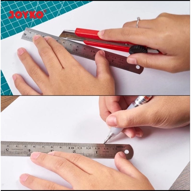 Joyko Penggaris Besi 15cm/ruler stainless