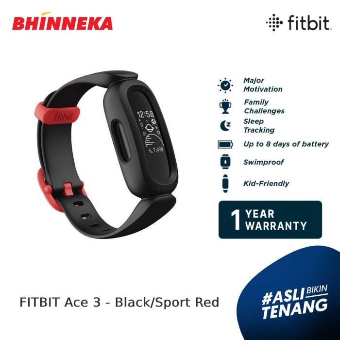 Fitbit Ace 3 Jam Tangan Anak dengan Fitur Kesehatan