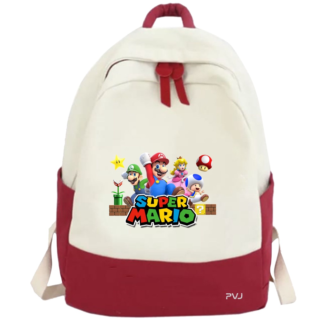 PVJ - Tas Super Mario bros Ransel Anak Sekolah Kids backpack