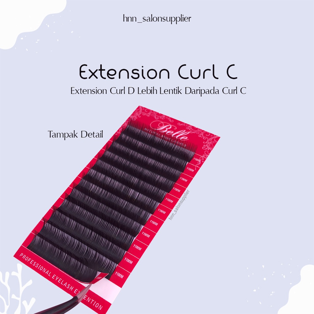 Bulu Mata Tanam Eyelash Extension ukuran Curl C