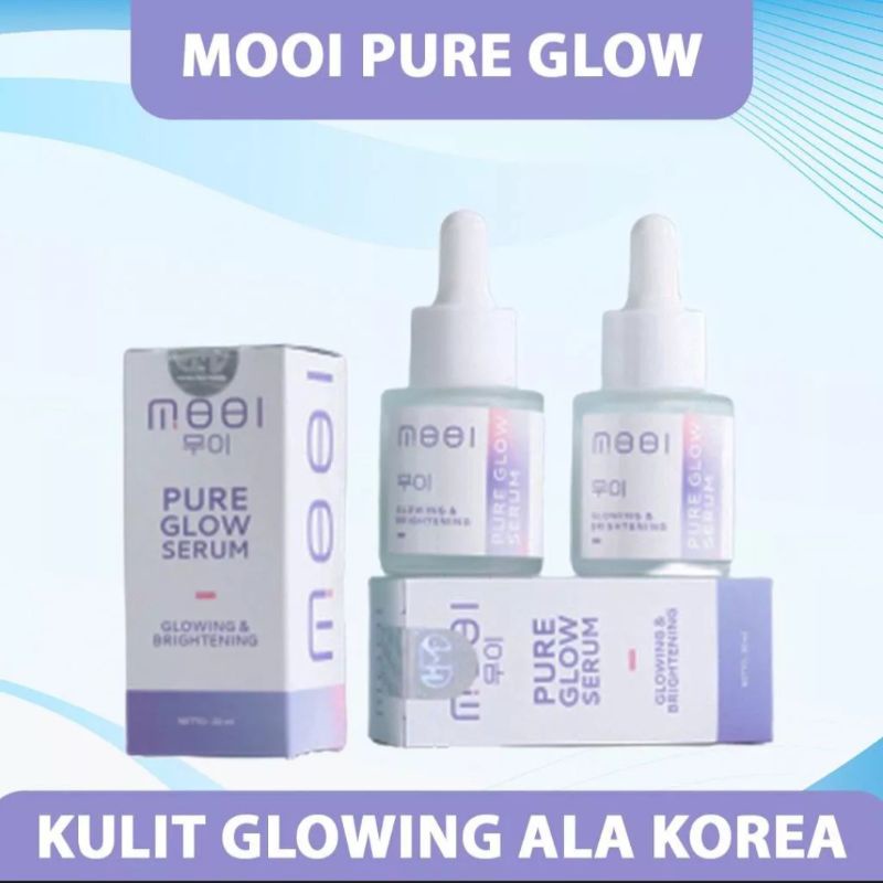 MOOI Pure Glow Serum/Serum Wajah Glowing Korea 20ml