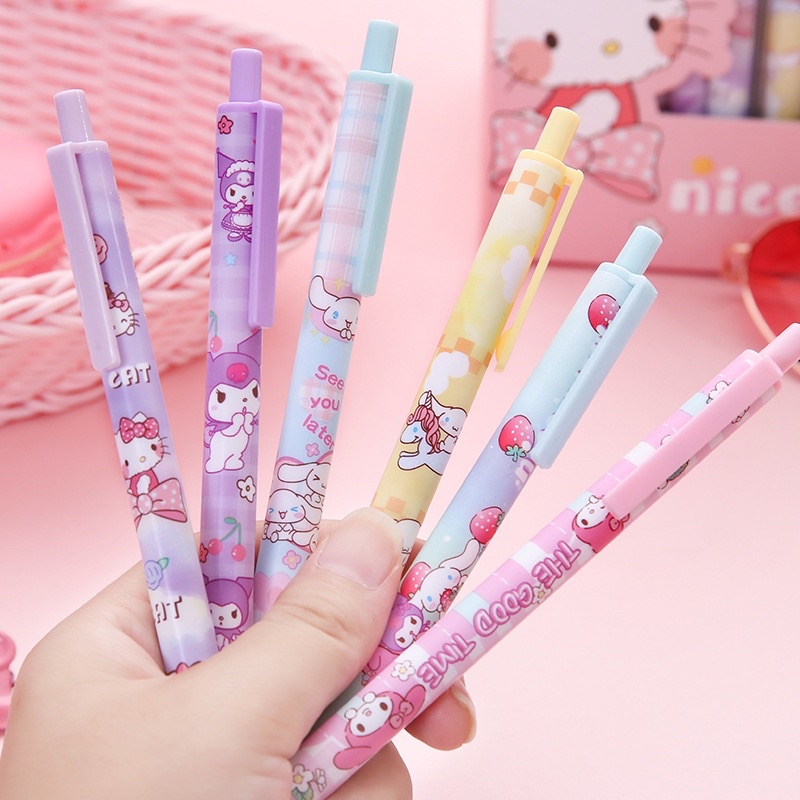 1 pcs pulpen 0.5 mm motif lucu kuromi cinamoroll sanrio