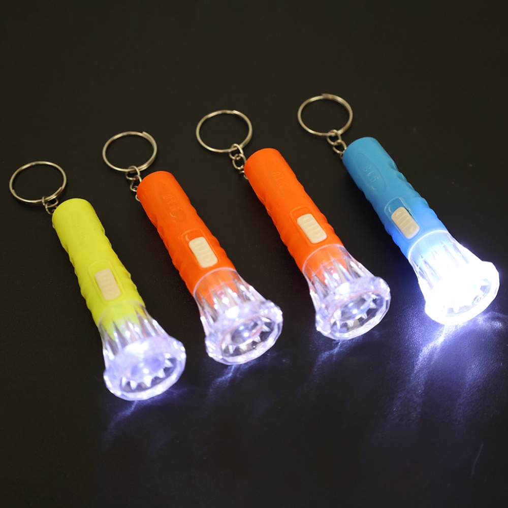 Lampu Senter Mini Luminous Warna-Warni Dengan Gantungan Kunci Untuk Outdoor / Hiking / Camping