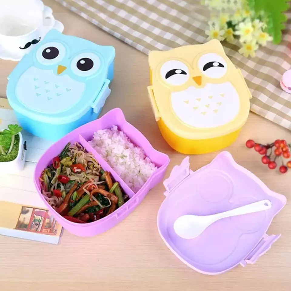 Kotak bekal Burung Hantu Kotak makan anak Luch Box makan siang Owl ko