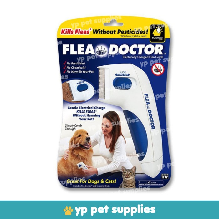 Sisir Pembersih Kutu Flea Doctor Kucing Anjing / Sisir Anti Kutu Elektrik