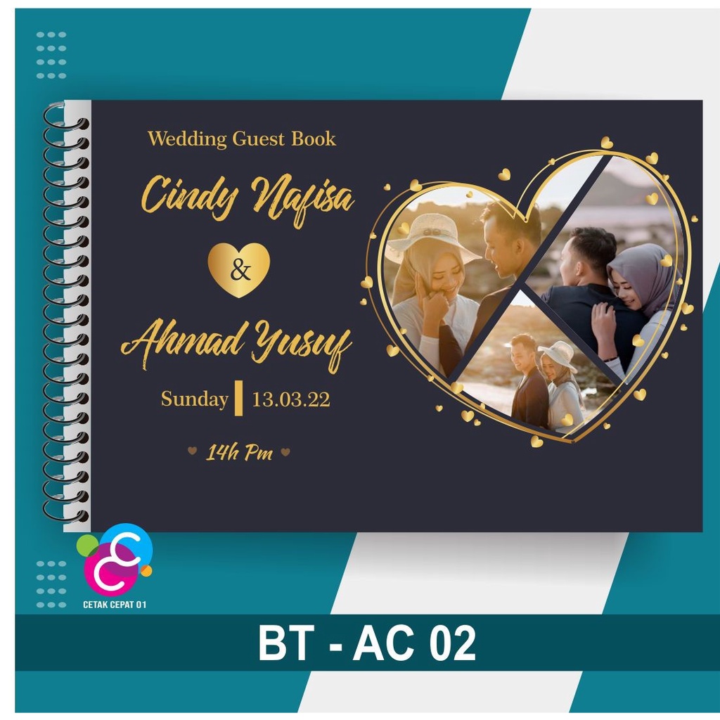 

CUSTOM BUKU TAMU PERNIKAHAN/ BUKU UNDANGAN SOFT COVER HARD COVER