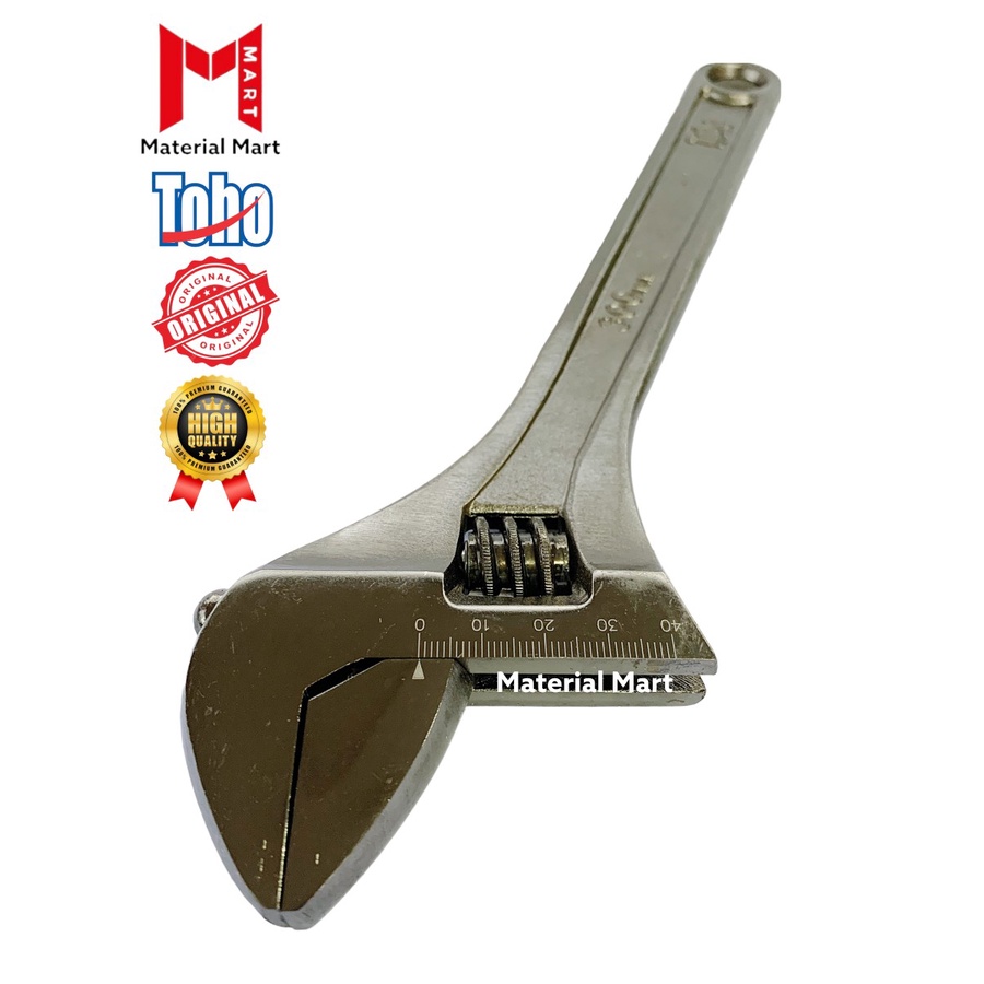 Kunci Inggris Premium 12 inch TOHO | Adjustable Wrench Bago ORI | Material Mart