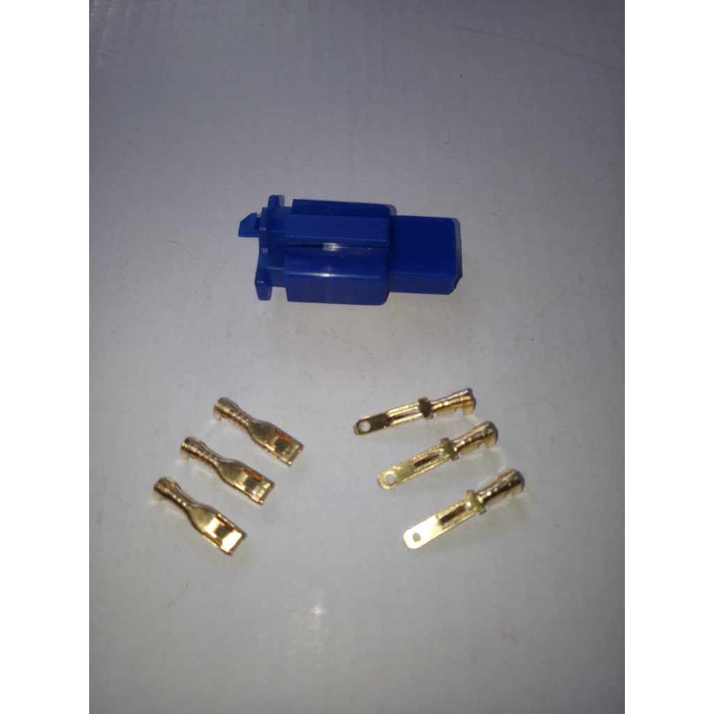 SOKET KABEL 3 PIN SKUN KECIL BIRU / SOCKET KABEL 3 PIN SKUN KECIL / KONEKTOR