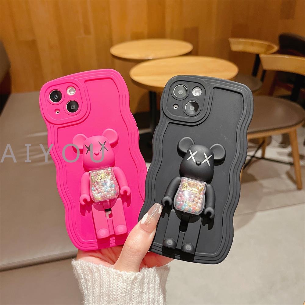 Soft Case Bahan Silikon Cair Motif Beruang Untuk iPhone 14 13 11 12 Pro MAX Mini 6 6s 7 8 Plus 7plus 8plus 6plus 7 + 8 + X XR XS MAX 11Pro