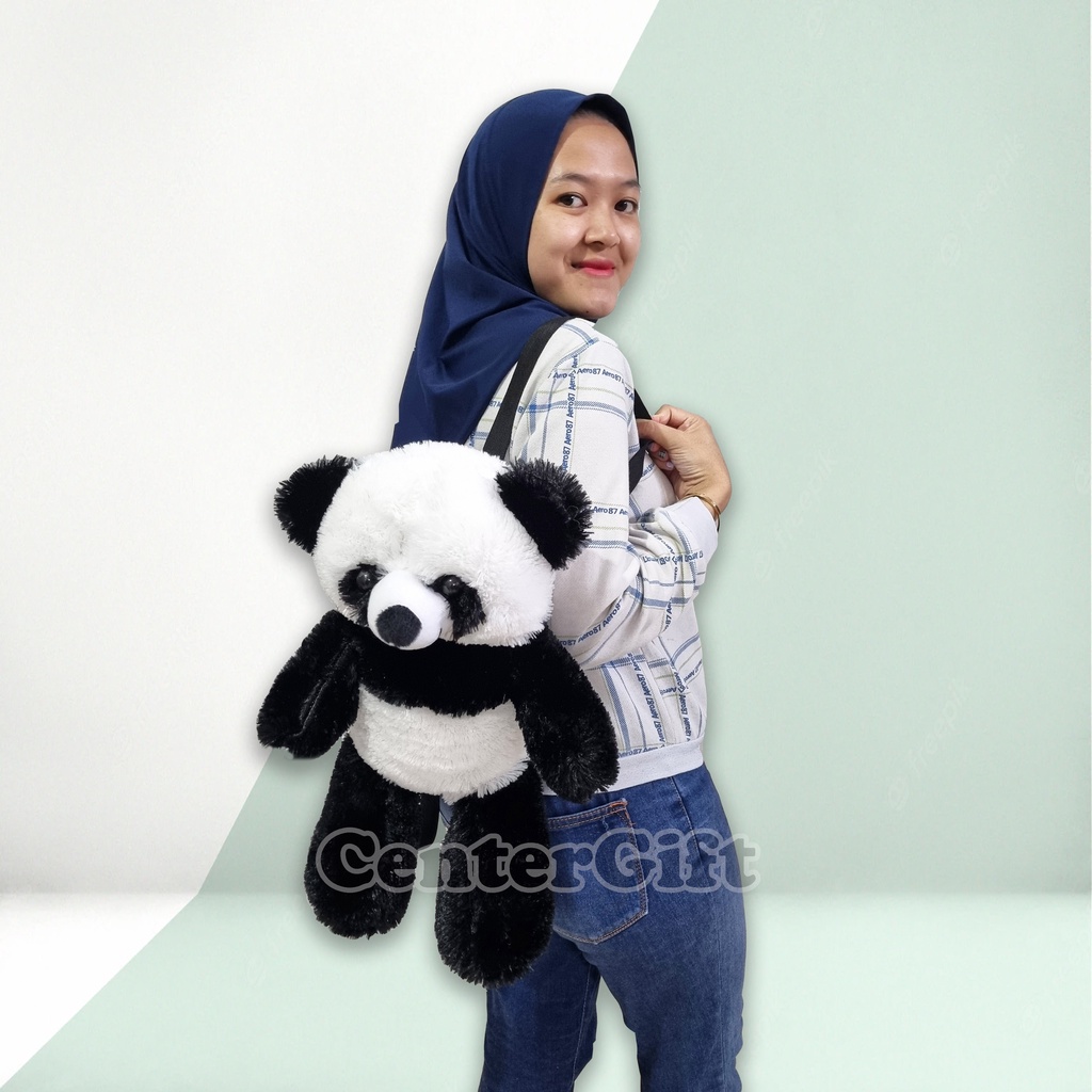 Tas Panda Ransel Tas Boneka Panda Viral Lucu Gemoy Viral