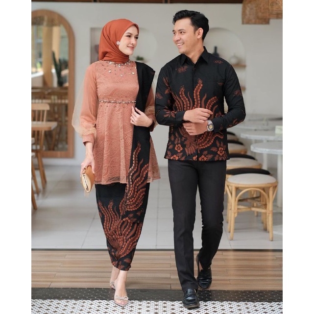 ( ORI AKITA ) NADINE SERIES - TERACOTTA - mauve - Batik Couple Kebaya Modern Kebaya Wisuda Lamaran B