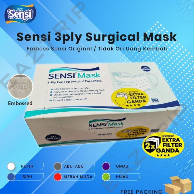 Sensi 3ply Earloop / Masker Medis Sensi Original 50pcs