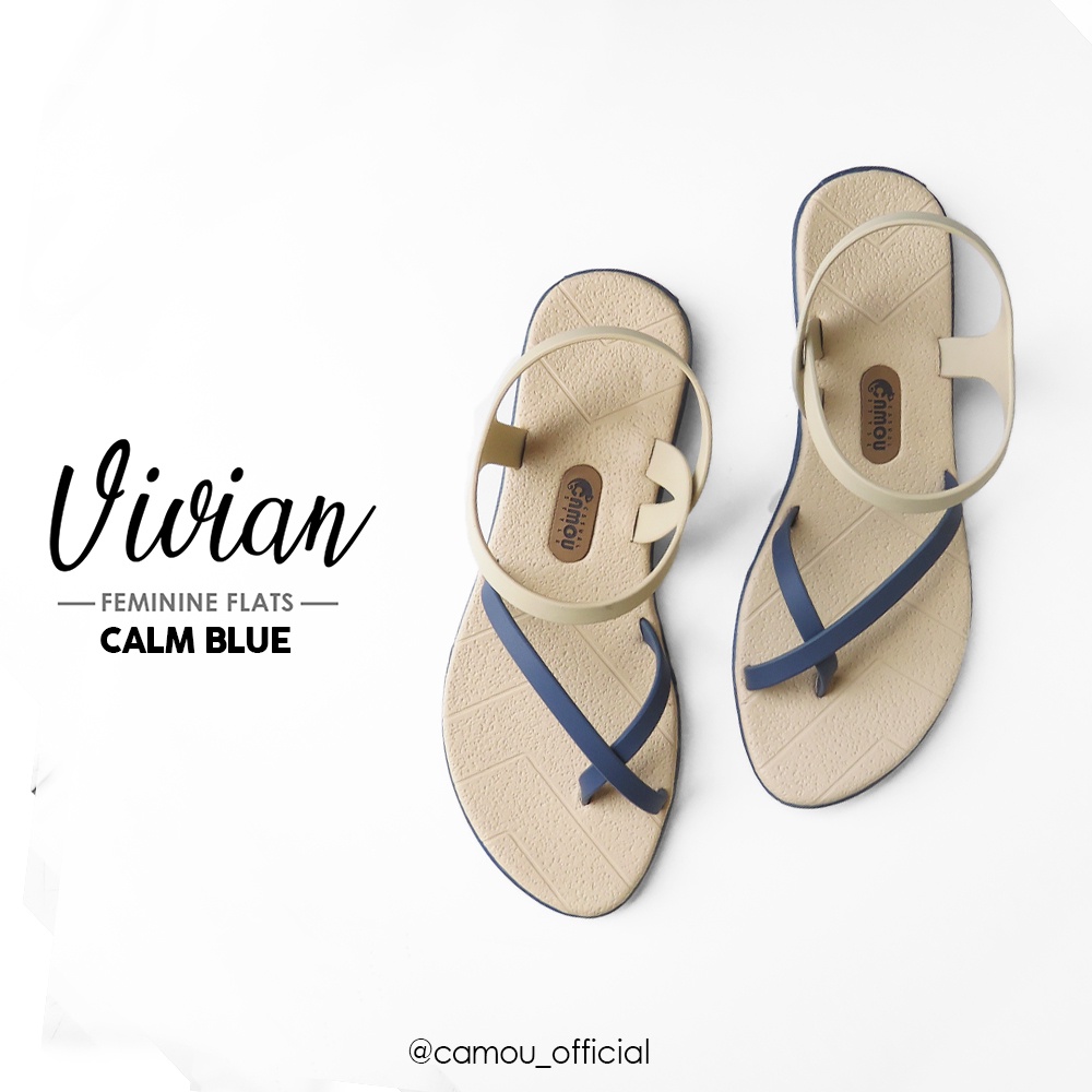 Sandal Camou Wanita Vivian Calmy Blue