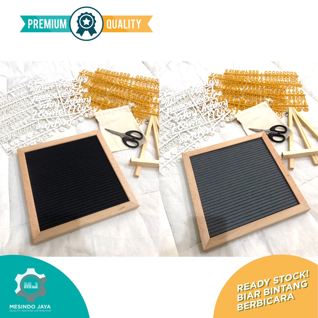 Set Double Sided Felt Letter Board 2 SISI Lengkap Papan Nama Bayi Message Board Newborn Huruf Dekorasi DIY, Papan Nama Bayi