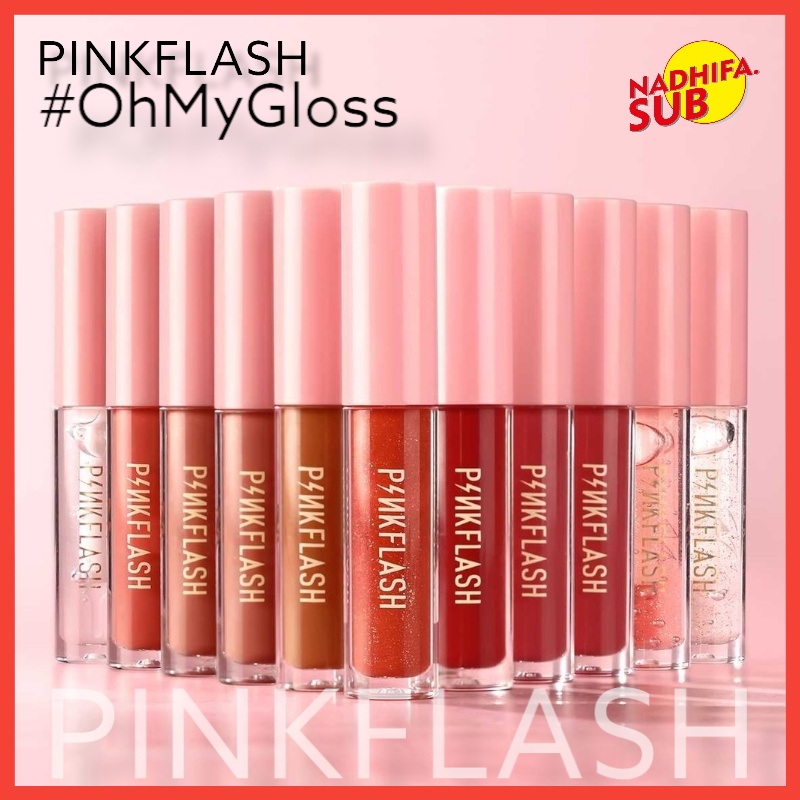 PINKFLASH GLOSSY OHMYGLOSS HIGH SHINE LIPGLOSS LONG LASTING ORIGINAL BPOM / LIP GLOSS / LIPSTICK