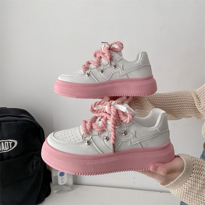 [GROSIR][COD] SEVEN_DAY SEPATU SNEAKERS WANITA KOREA IMPORT SPORT SHOES H-288 PINK