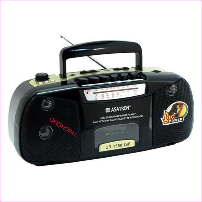 Media Player Radio Kaset Asatron Cr-1568 Usb Mp3-Sd-Mmc Player