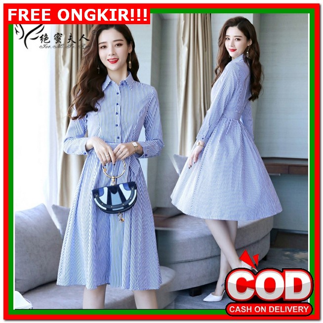 Dress Natal Wanita Terbaru Kondangan Wedding Dres Modern Kekinian Korean Style 2023 Pesta Selutut Me