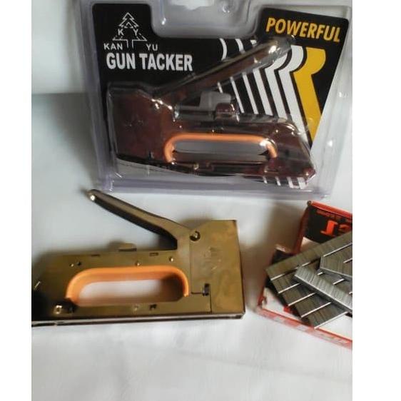 

STAPLES TEMBAK BANNER STAPLE GUN TACKER BONUS Isi Stepler