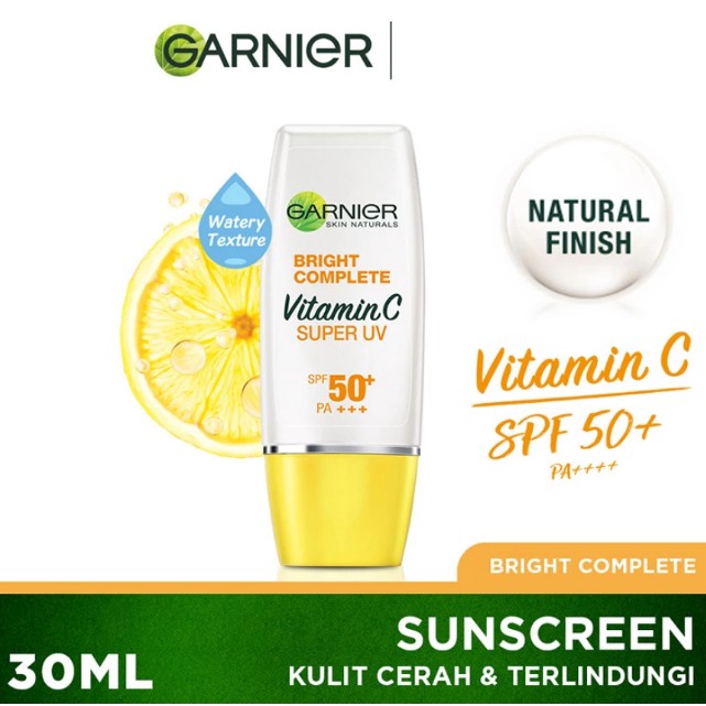 GARNIER SUNSCREEN BRIGHT/LIGHT COMPLITE  NATURAL FINISH 30ML