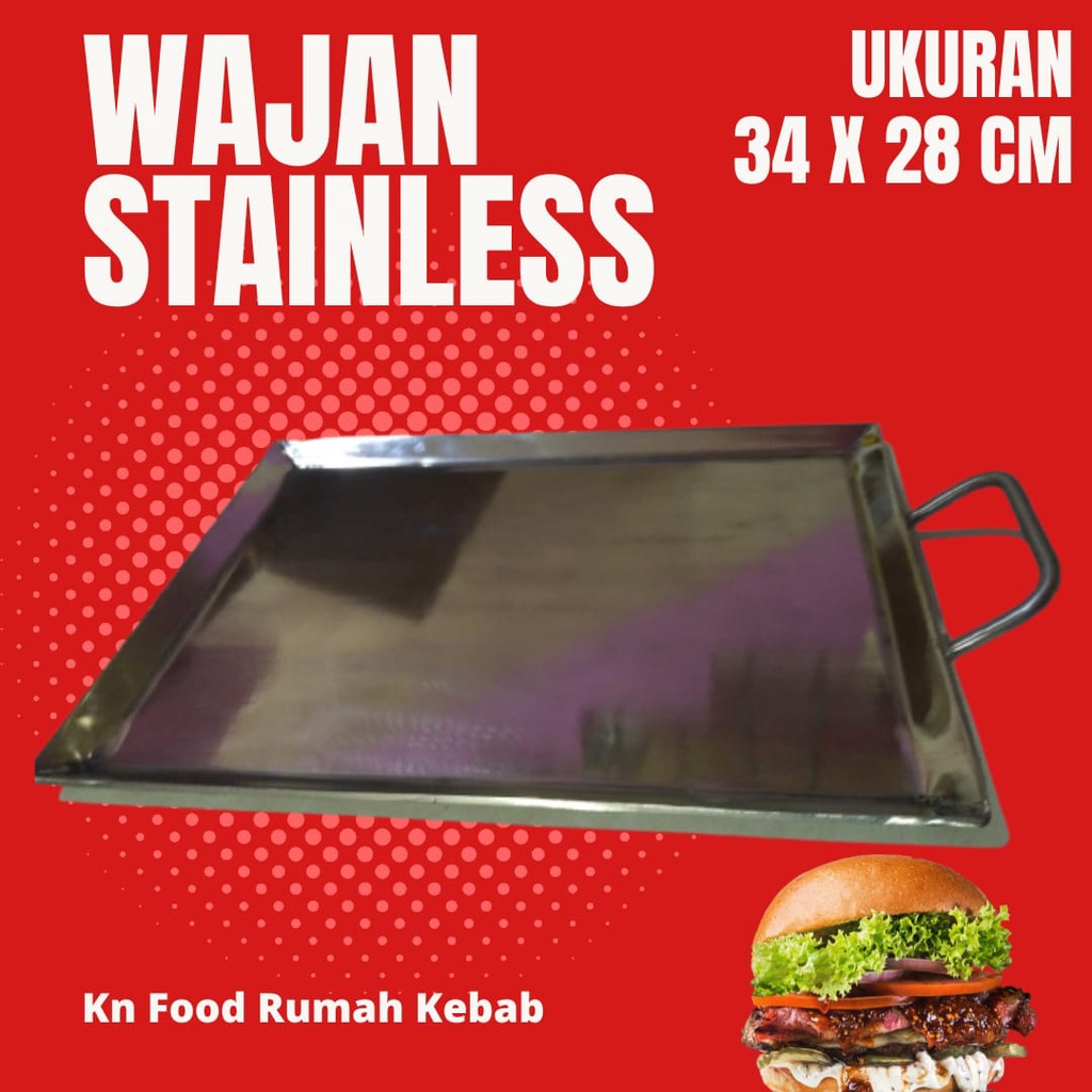 Wajan Panggang Stainess - Wajan kebab - persegi panjang